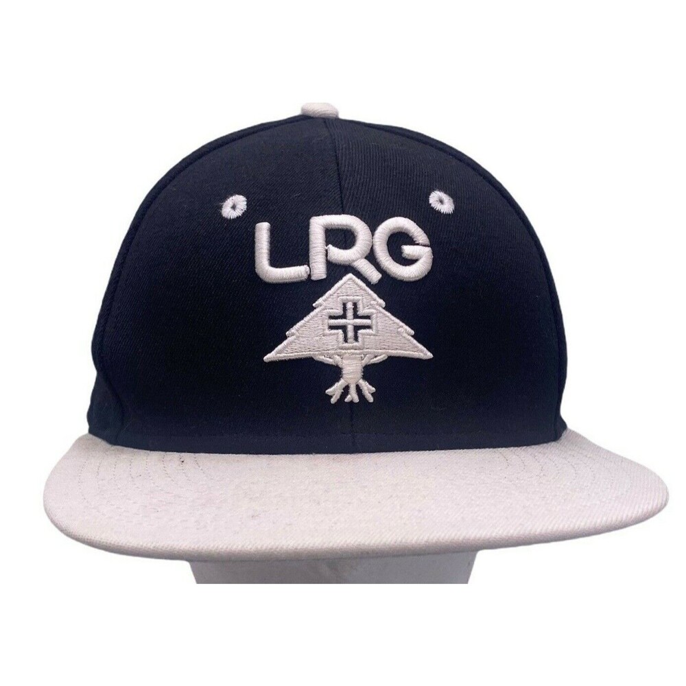 LRG Lifted Research Group Hat Black Grey Tree Logo True Heads Snapback Cap Y2K
